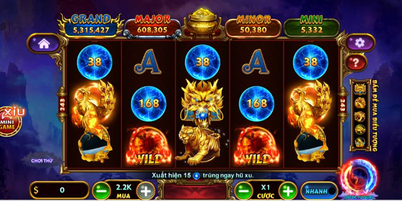 Giao diện chơi nổ hũ Kho Báu Tứ Linh